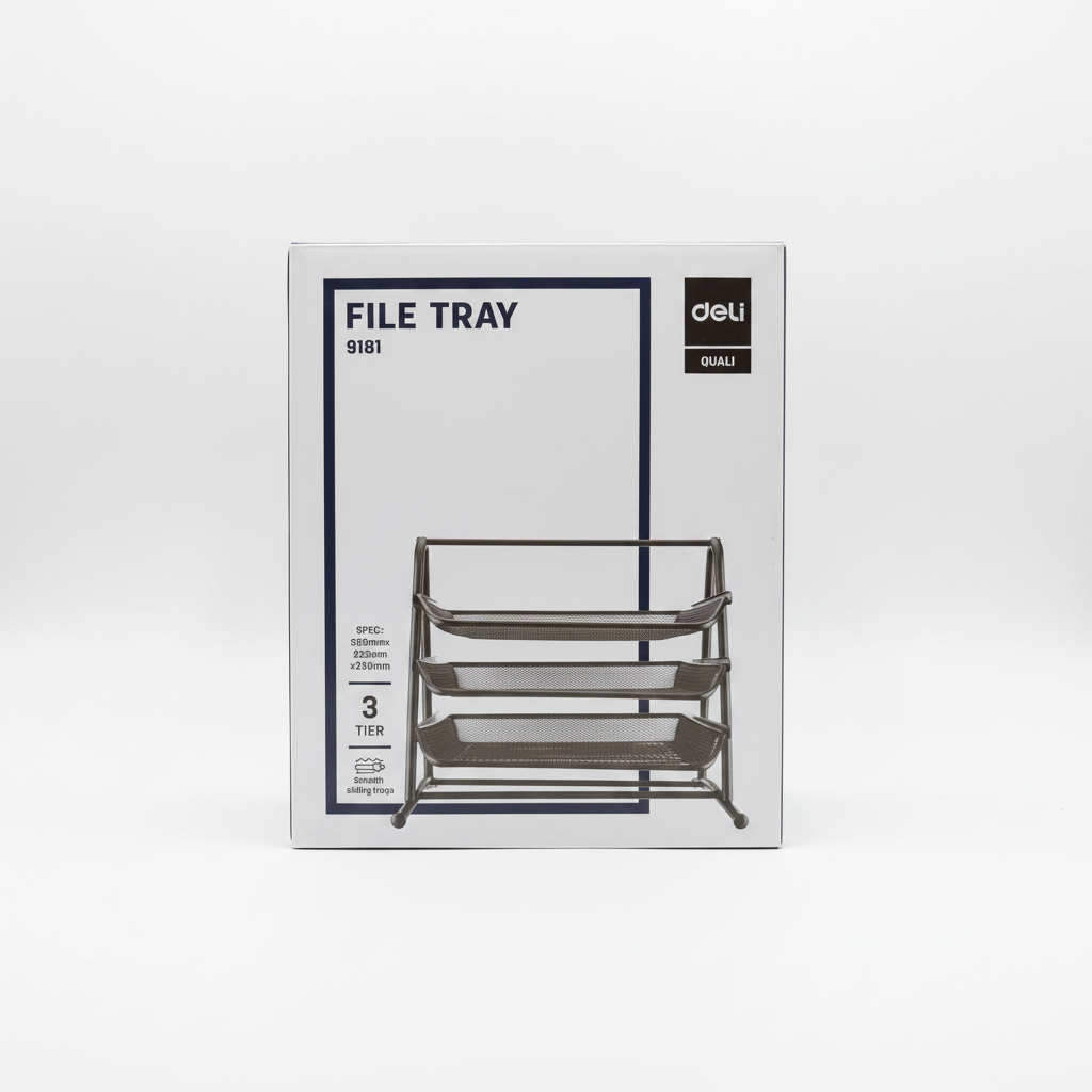 Khay 3 tầng sắt Deli 9181